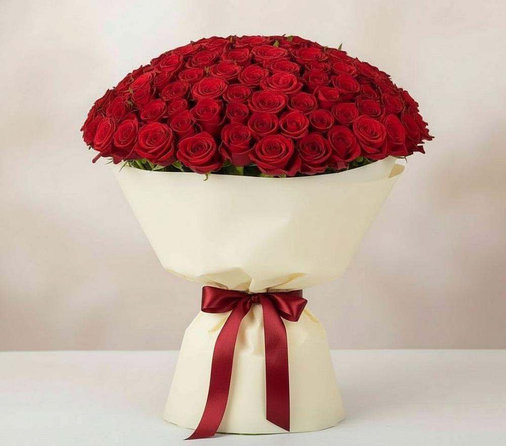 Букет 101 Красная роза Милано в Лискинском