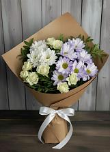 Букет цветов из:  Хризантемы и Розы в Лискинском