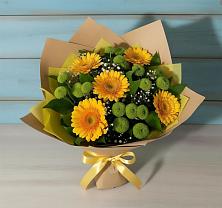 Букет цветов из:  Герберы и Хризантемы в Лискинском