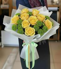 Букет цветов из:  Хризантемы и Розы в Лискинском