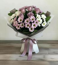 Букет цветов из:  Хризантемы и Розы в Лискинском