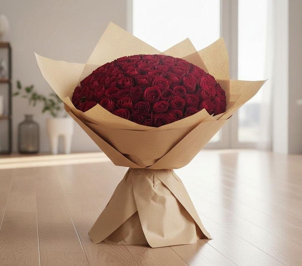 Букет 101 Красная роза в Лискинском