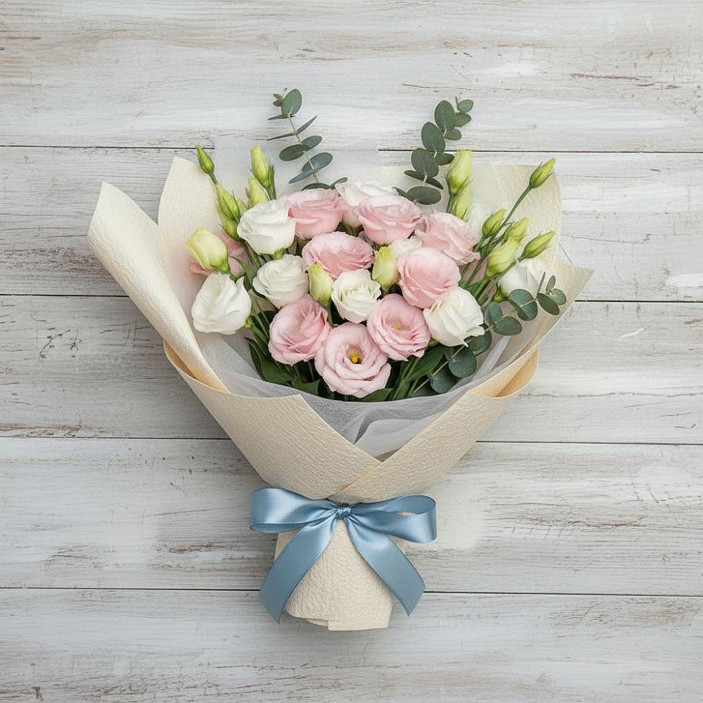 Букет цветов из: Лизиантусы в Лискинском